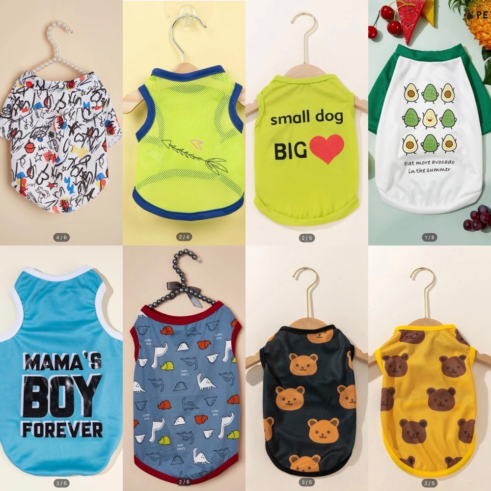 9pc Small Toy Breed Tops